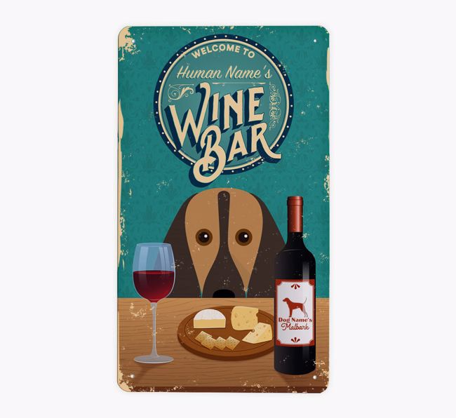 Wine Bar: Personalized {breedFullName} Metal Sign